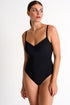 Shan Classique Draped front sweatheart neck one-piece